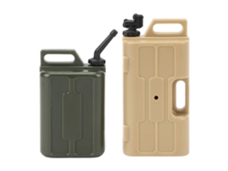 Mali conjunto de Tanque de Combustível e Galão Simulados em Plástico para Rc Crawlers 1/10 Scx10 Amarelo e Verde