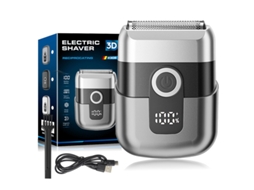 Compatível Barbeador Elétrico Recíproco Mini, Motor De 8000 Rpm, Tela Digital, Carregamento Usb-c (power Bank/pc/carro), Ideal Para Viagens