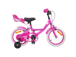 Vidaxl Bicicleta Infantil 14 Polegadas Para 3 A 5 Anos Rosa