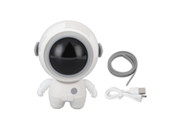 Ventilador Usb Astronauta Sem Lâmina Portátil Recarregável Branco