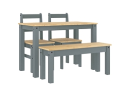 Conjunto de Sofás com Almofadões Veludo Castanho 4 Pcs MAISON EXCLUSIVE