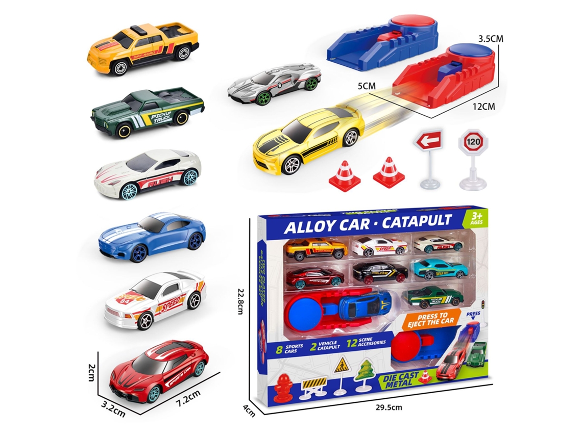 Miniaturas de Carros Deslizantes em Escala 1/64, Brinquedos Infantis MDUG (8 Carros)