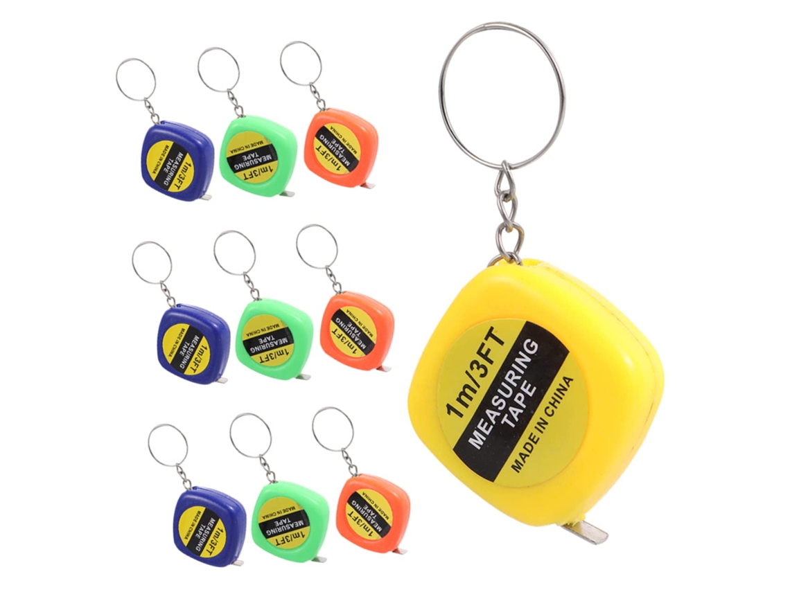 Conjunto De 10 Pingentes De Fita Retrátil Para Chaveiro De Bolso, Ferramenta Ou Brinquedo.