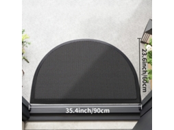 Tapete Semicircular Antiderrapante de Perfil Baixo e Absorvente para Entrada, Lavável À Máquina, em Poliéster, para Uso Interno e Externo BRILVIBERA