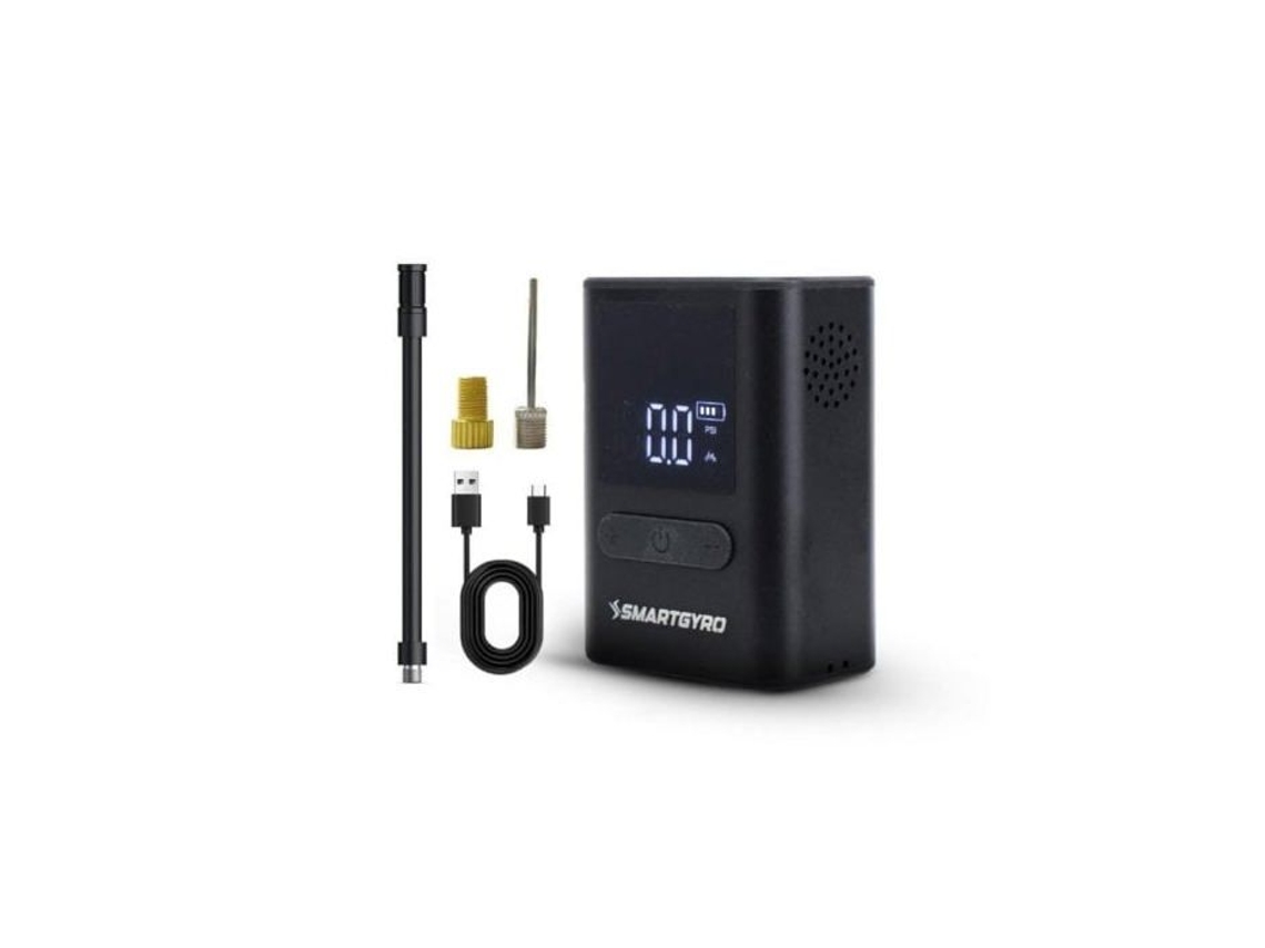 Compressor Portátil Nano Smartgyro Com Tela Digital, Parada Automática E 3 Modos De Pressão.