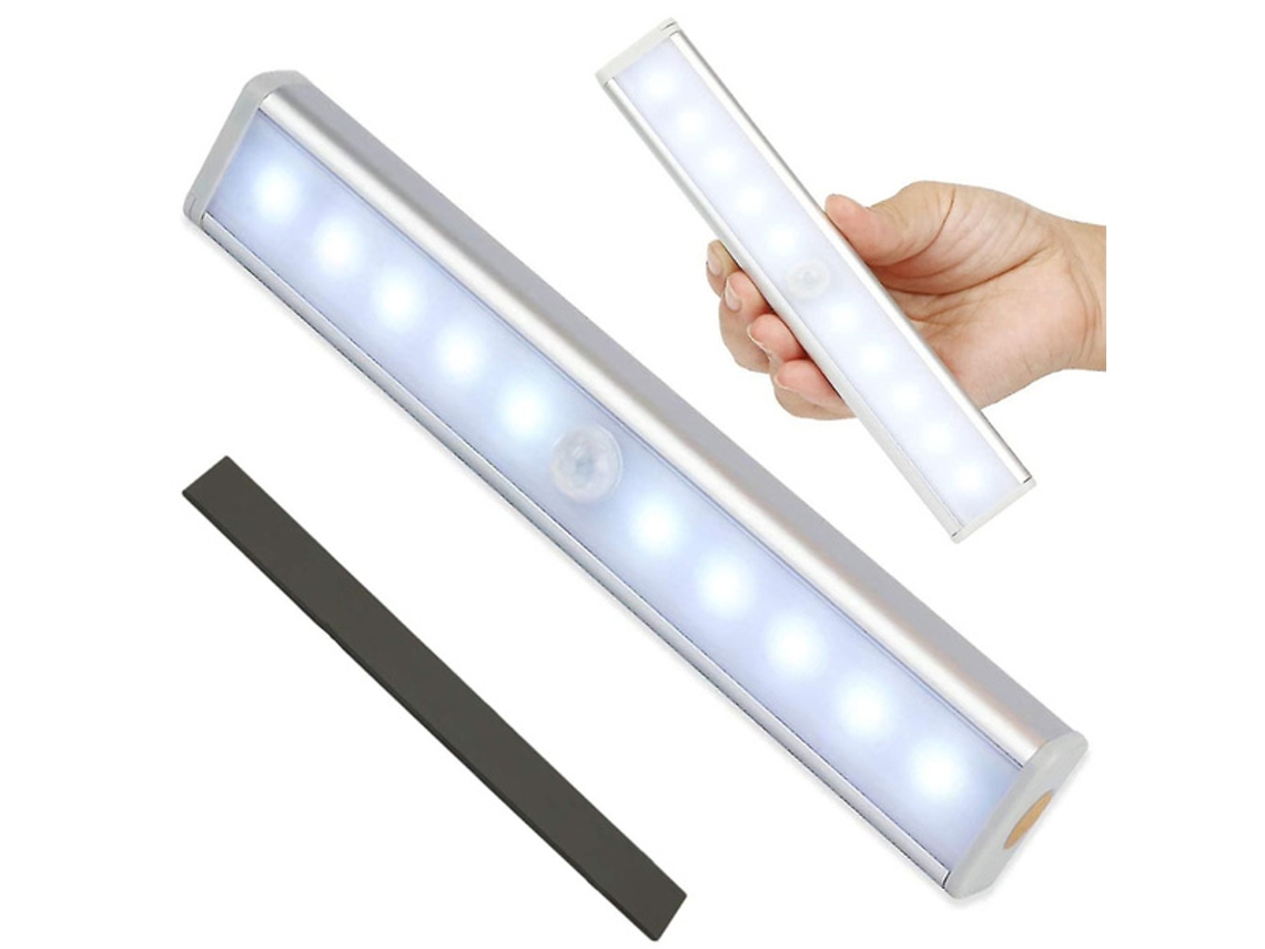 Fita Led, Acabamento Prateado, Sensor De Movimento, Para Decoração De Móveis, Televisão, Prateleiras E Ambientes Internos