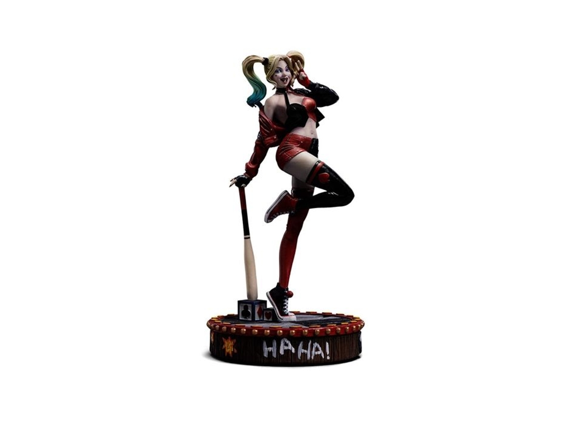 Escala De Arte 1/10 Dc Comics Gotham City Sirens Estátua Da Harley Quinn 22cm Iron Studios