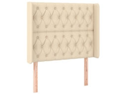 Headboard, Headboards Vidaxl Creme Tecido (103 X 16 X 118/128 Cm)