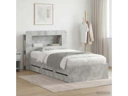 Vidaxl Estrutura De Cama Com Armazenamento E Cabeceira 75 X 190 Cm