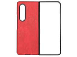 Aetheria capa de Couro Protetora Anti shock para Samsung Galaxy Z Fold 3 Vermelha