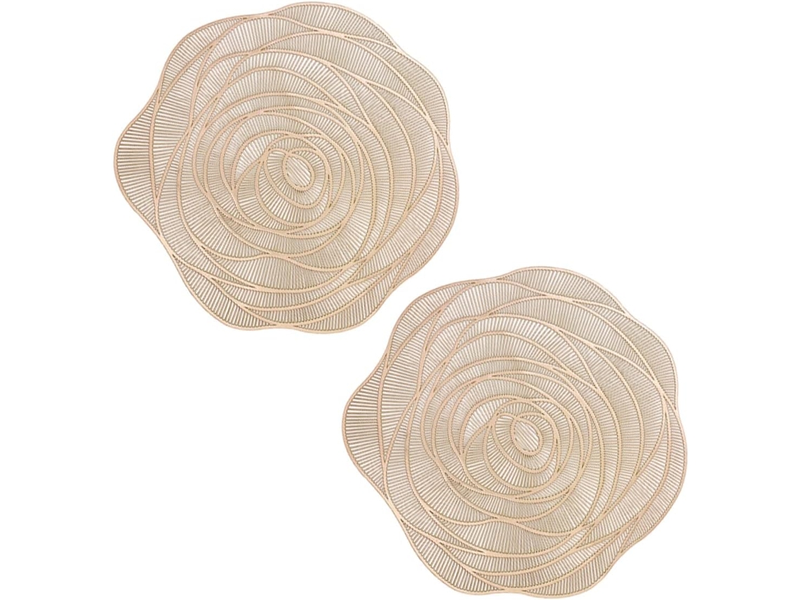 Toalha De Mesa Em Pvc Formato Rosa, 2 Unidades, Com Isolamento Térmico, Para Decoração Festas. Vayotoy
