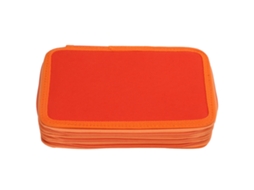 Estuche De Lápices Grande Con Diseño Exquisito Y Almacenamiento Amplio Para Colegio Hogar Naranja