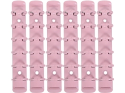 Mecanismo de Encadeamento Metálico Operitacx, 6 Fios, Tamanho A7, Rosa, Kit com 6 Anéis para Limas Folhas