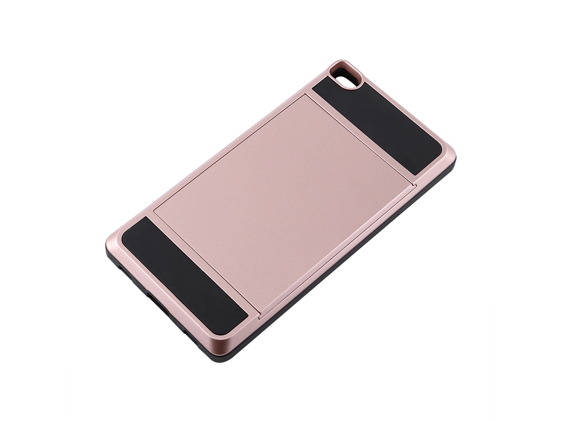 Capa deslizante com slot para cartão para Huawei P8, resistente a impacto EOOCOO