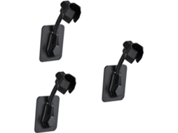 Suporte De Cabeça Fixo Ajustável De Plástico Com 6 Peças, Sem Necessidade De Furar, Preto.