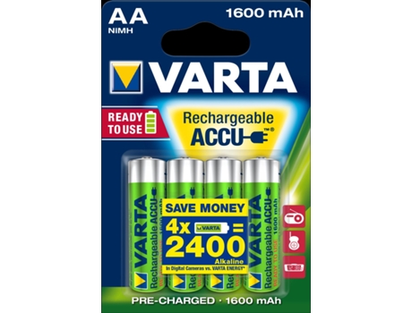 Pilha Recarregável Varta 1 Hidreto metálico de níquel 1600mAh 1.2V