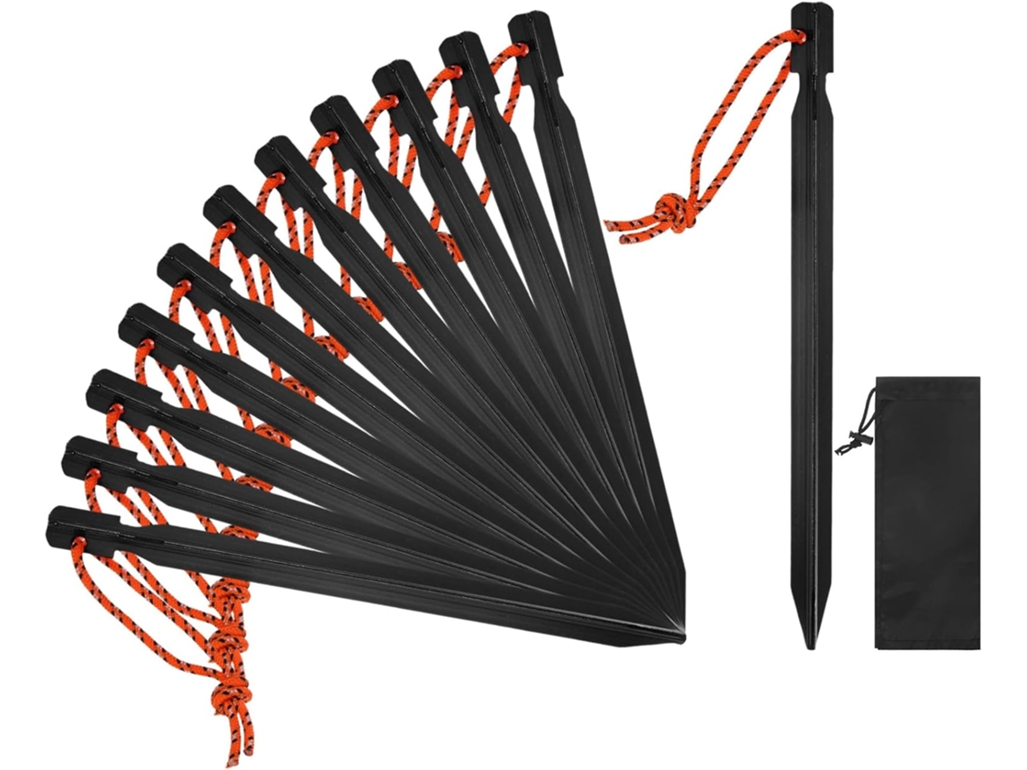 Estacas de Alumínio AQUAFORGE de 18 cm para Barraca com Corda Refletora