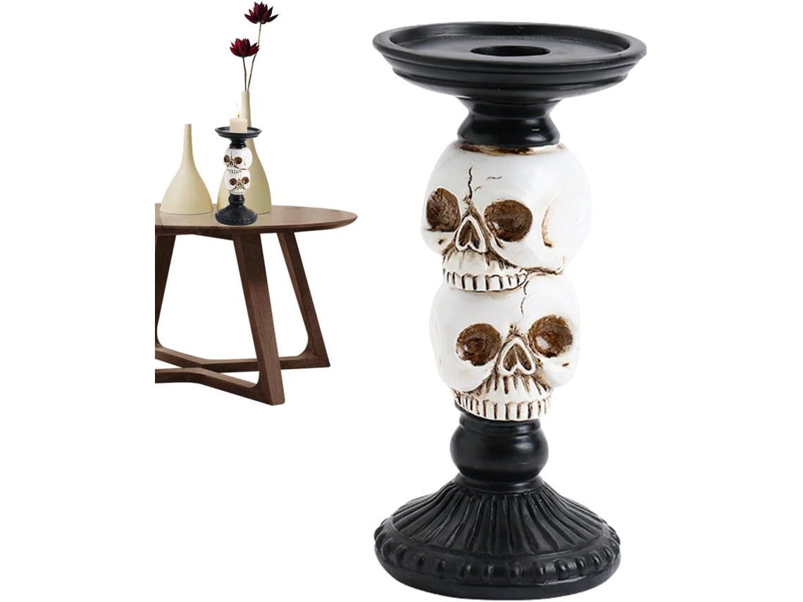 Castiçal De Halloween, Castiçais Assombrados, 9x9x18 Cm / 3, 54x3, 54x7, 09 A|