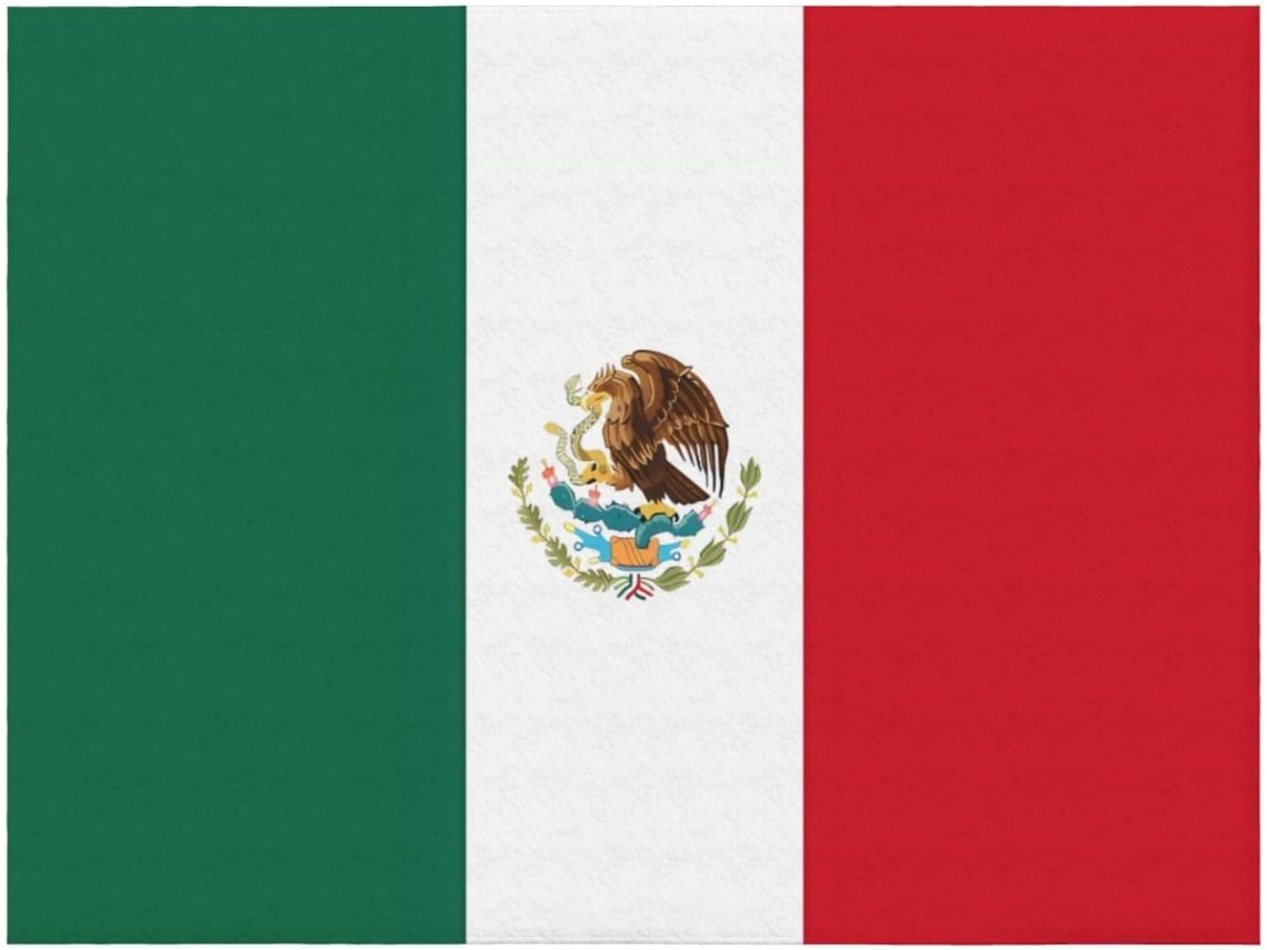 Manta de Flanela Ultramacia Phayah com Estampa da Bandeira Mexicana Ideal para Sofá Cama Sala Estar Escritório