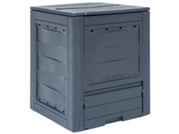Vidaxl Compostor De Jardim 60x60x73 Cm 260 L Cinzento