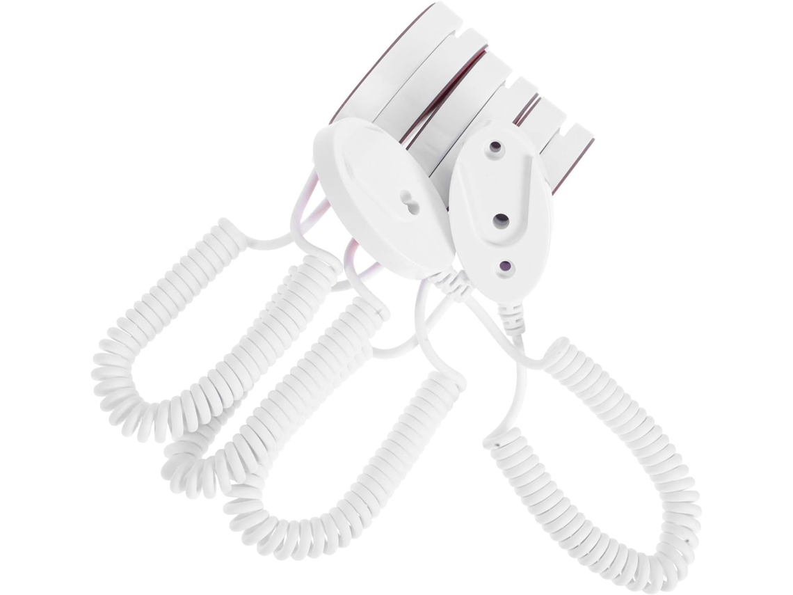 Lurelia Chaveiro Retrátil Com Cordão Com Chaveiro Em Couro Pu E Abs Branco
