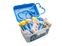 Mali kit de Médico para Crianças 33 Peças Plástico Seguro Durável Brincadeira com Imaginação Azul