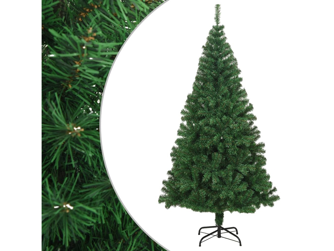 Vidaxl Árvore De Natal Artificial Com Ramos Grossos 210 Cm Pvc Verde