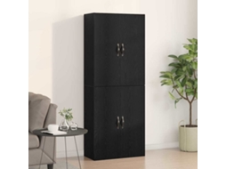 Vidaxl Armário De Parede 2 Pcs Carvalho Preto 69,5 X 34 X 90 Cm