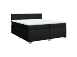 Box Spring Bed, Box Spring Beds Vidaxl Preto Tecido (200 X 200 Cm)