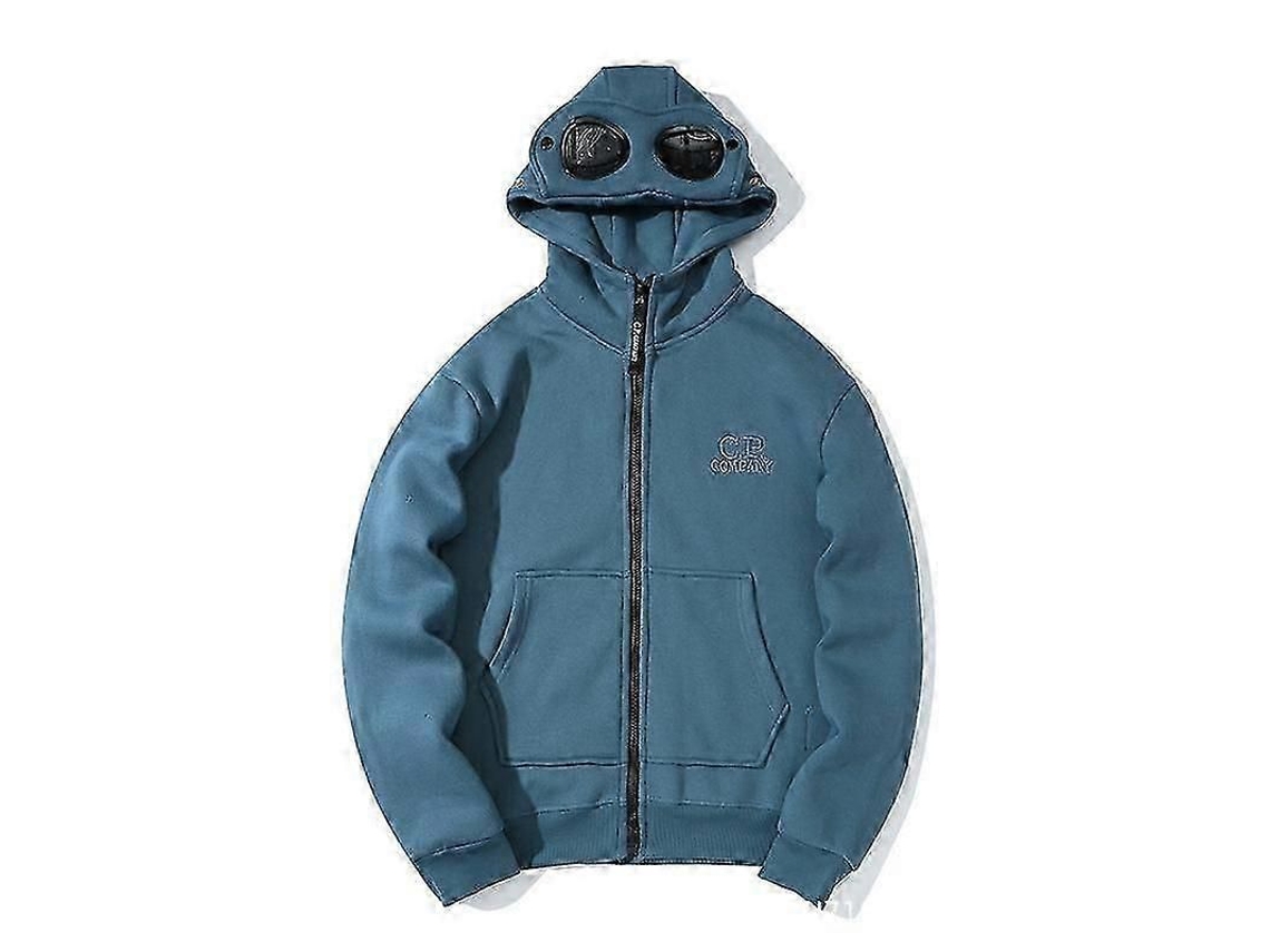 Jaqueta De Cardigan Com Capuz, Manga Longa, Estampa Criativa, Tamanhos M A 2xl, Ideal Para Adolescentes, Lazer Azul