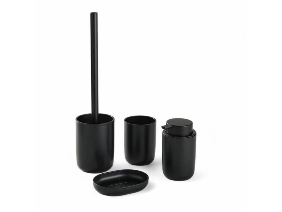 Conjunto de banheiro Today (plástico preto moderno)