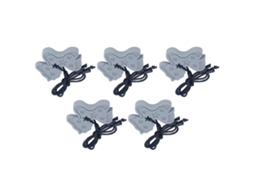 Primerox 5pcs Pingente Chupeta Silicone para Bebê Massagem Gengivas Alivio Inchaço Cinza