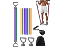 Faixa Elástica De Resistência Para Porta, Ideal Exercícios | Corda Tensão Multifuncional E Ajustável Com 7 Tubos