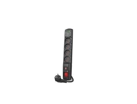 Régua de energia Acar F4 Usb Ac 5m 4x 230v Pl Pd 3.0 Qc Preto