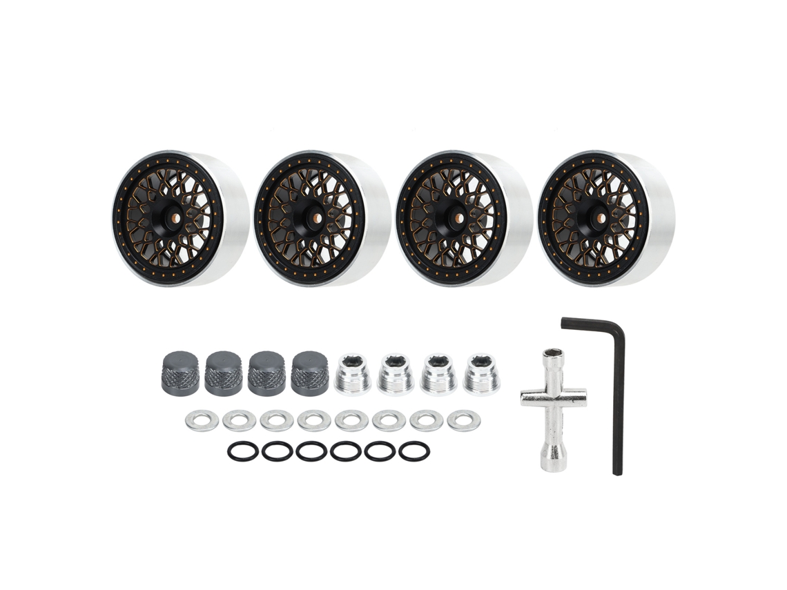Mali aro de Roda Rc Beadlock 1.9 Polegada de Liga de Alumínio com Ferramentas para Carro Rc 1/10 (4pcs)