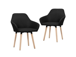 Dining Chair, Dining Chairs Vidaxl Preto Tecido (n/a)