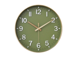 2026-reloj De Parede 12 Polegadas Silencioso Sem Tique-taque (verde Dourado)