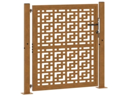 Garden Gate, Garden Gates Vidaxl Marrom Aço Resistente Às Intempéries (100 X 100 Cm)