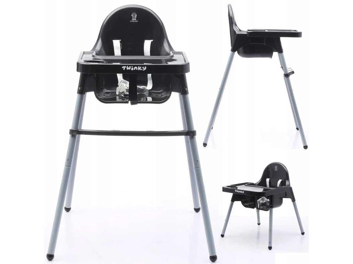 Cadeira de Refeição Eco Baby com Função de Reclinação TWINKY (preta)