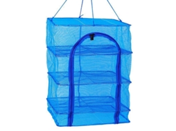 Jaula De Secado De Pescado Plegable Red Nylon Multifunción Resistente Al Agua Y Al Sol Con Esqueleto Galvanizado 50 X 50 X 66