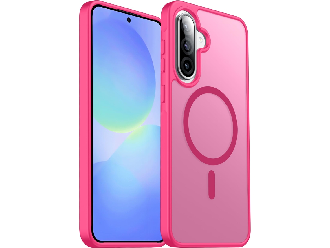Capa Magnética Para Celular, Resistente A Impactos, Durável, Fina, Translúcida E Fosca, Anti-impressão Digital.vermelho Rosado, Samsung Galaxy A36/a56