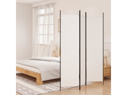 Vidaxl Divisória/biombo Com 3 Painéis 150x200 Cm Tecido Branco
