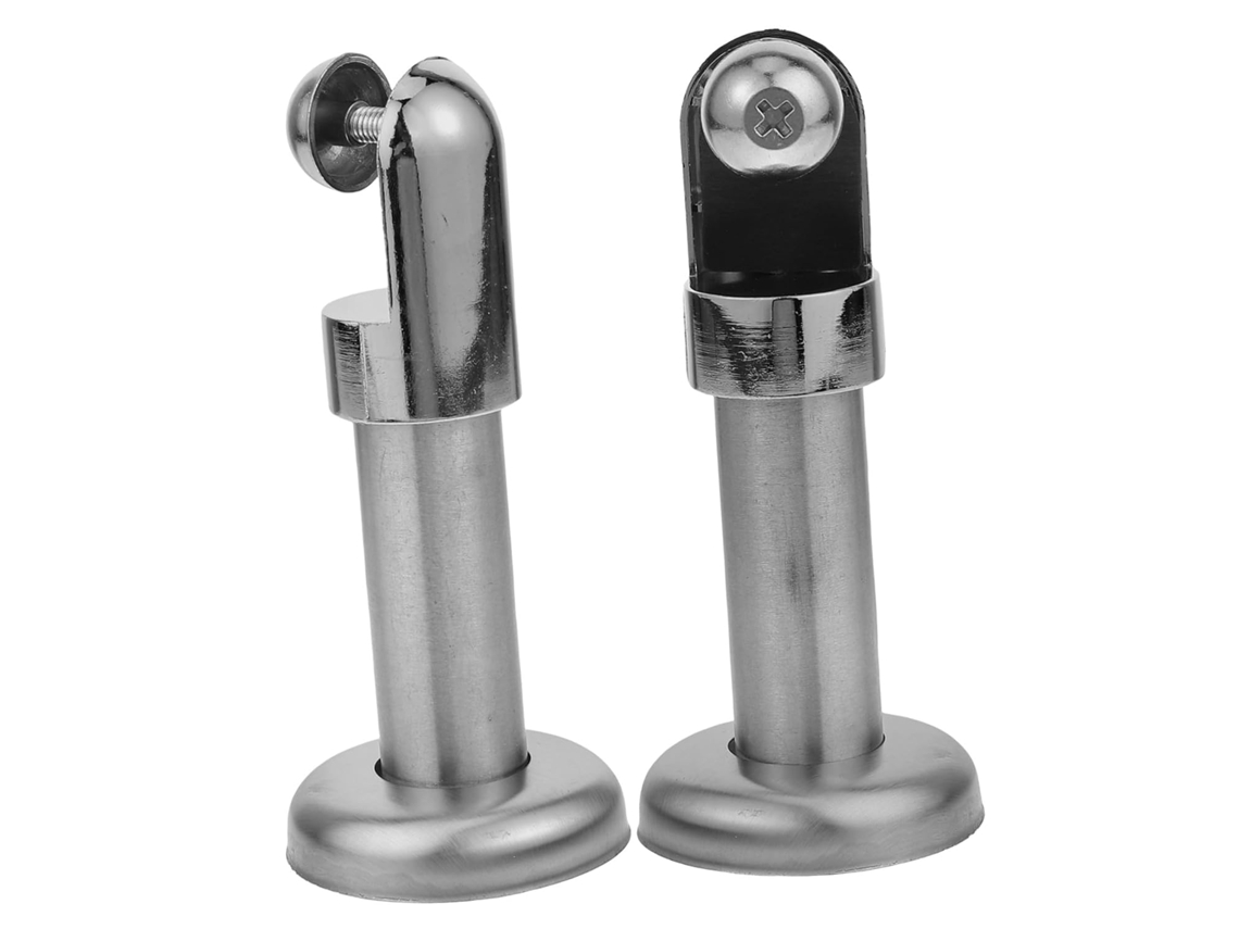 Suporte para divisória de banheiro em aço inoxidável de 2 peças, acessórios robustos para divisórias de banheiros públicos.