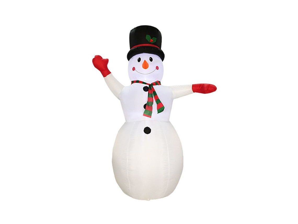 Decoração de Natal com boneco de neve inflável com luzes coloridas e rotativas de 2.4m LAXISCREED