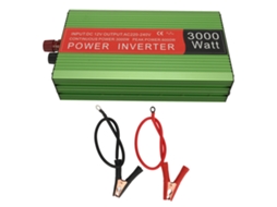 Conversor de energia Duplo de 3000 W para carro e casa, equipado com luz indicadora de funcionamento e botão liga/desliga.