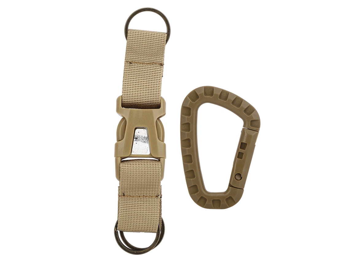 Conjunto Chaveiro Outdoor Gancho Cinto Porta garrafa