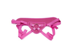 Arnés De Couro Pu Ajustável Para Dildo Para Pareja Lésbica Rosa Suave Ergonômico