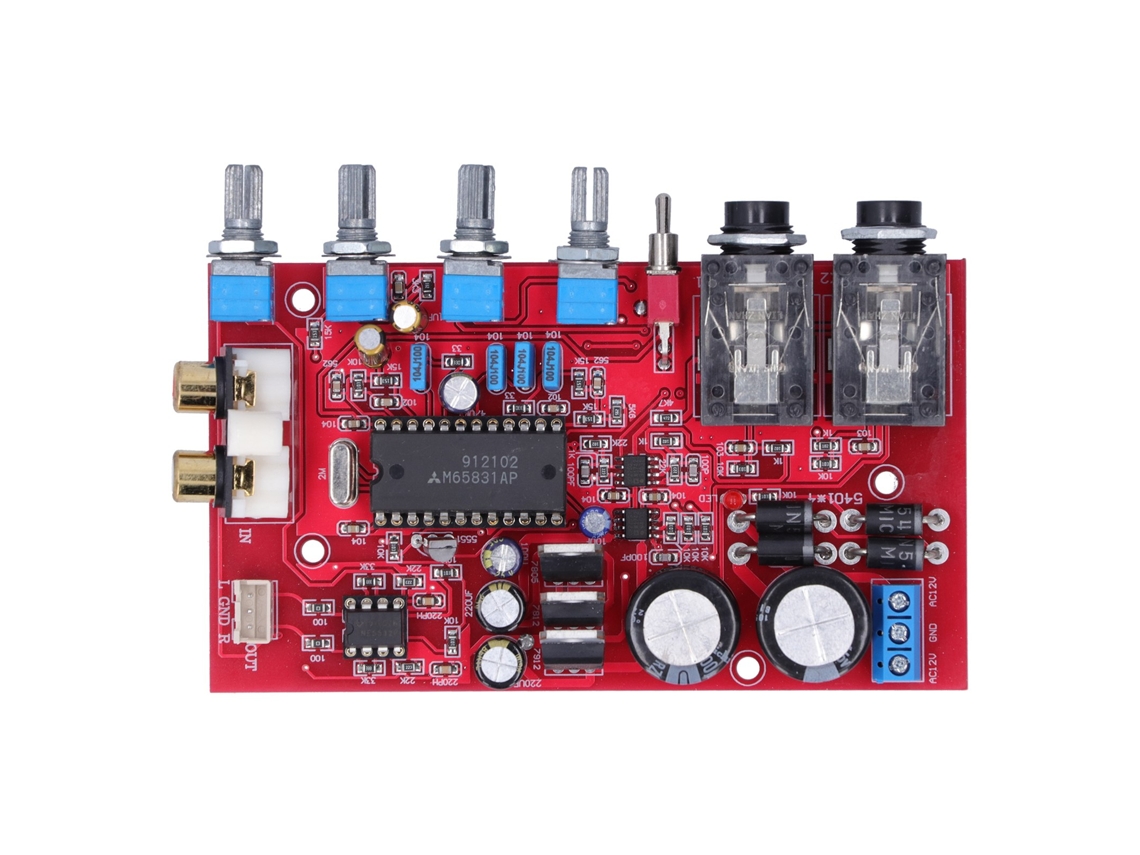 Placa de Pré amplificador Módulo de Microfone Placa de Reverberação Karaoke Preamp Yj0026 ok