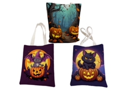 Saco de Halloween Reutilizável Bolsa de Canvas Grande para Crianças NEVEANCE