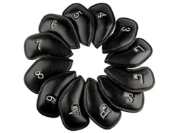 12pcs Capas De Cabeça De Ferro De Golfe Em Couro Pu Resistente À Água Para Callaway E Todas As Marcas